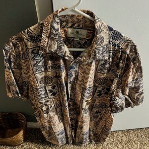Island Shares Beach Button Down Size Large